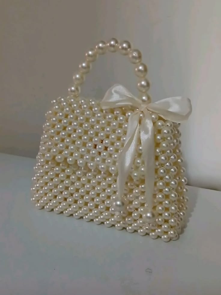 Classic Pearl Beaded Hand Bag | Pearls Bag