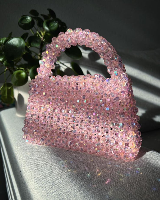 Pink Lips Crystal Bag