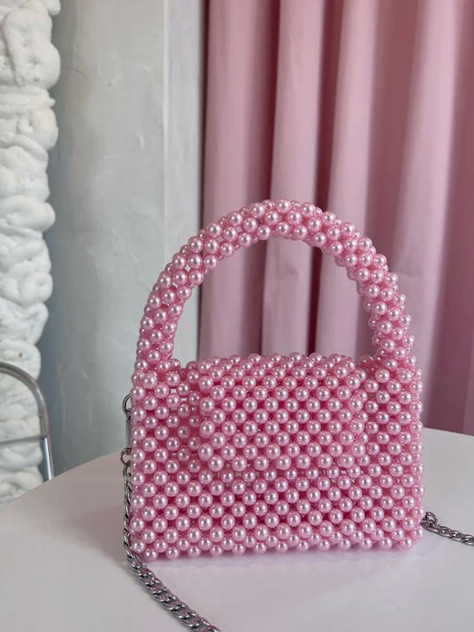 Party Pink Beaded Ladies Purse