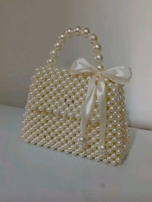 Classic Pearl Beaded Hand Bag | Pearls Bag