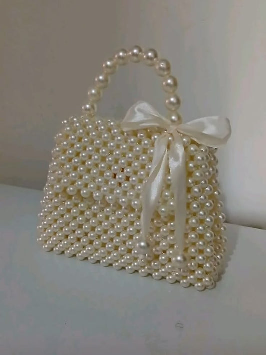 Classic Pearl Beaded Hand Bag | Pearls Bag